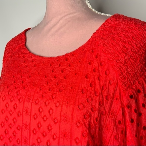 VINCE Camuto Cotton Eyelet Dress. - Picture 5 of 12